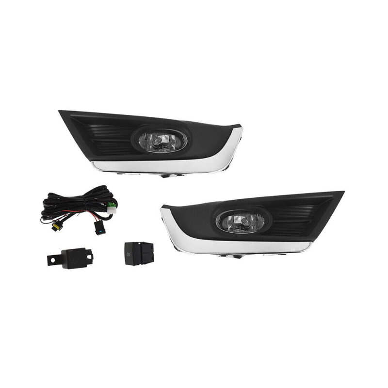 Kit de Neblineras Honda CRV Halogeno Cobertores Con Moldura Cromada 2017 2018