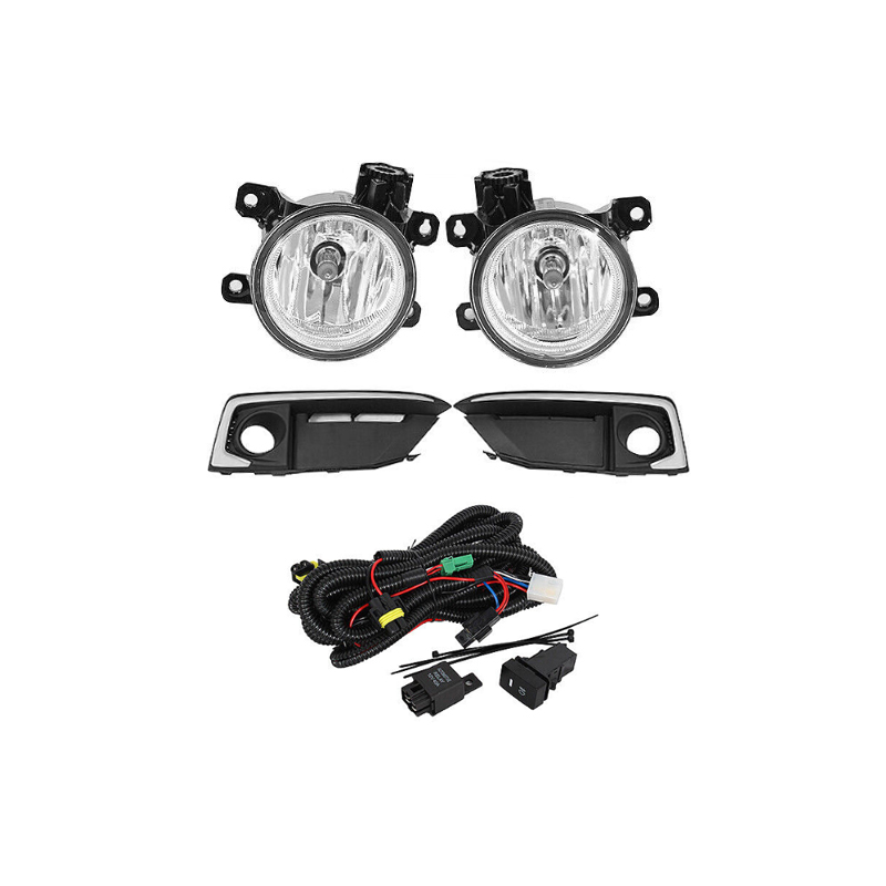 Kit de Neblineras Honda Civic Sedan Coupe NO SI Halogeno Cobertores Con Moldura Cromada 2019 2021