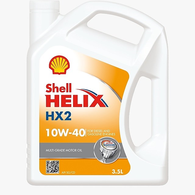 Aceite Shell para motor diesel y gasolina HX2 SAE 10W-40 3.5Litros