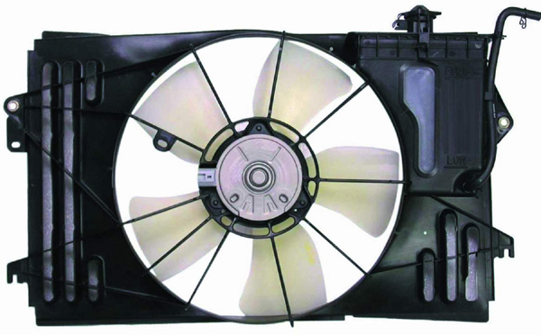 Ventilador de Radiador y AC Toyota Corolla Matrix y Pontiac Vibe, Con Recipiente Auxiliar 2003 2008