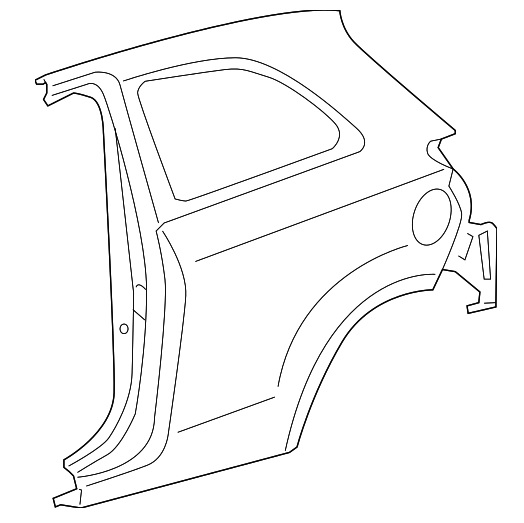 Faldon Derecho Trasero Toyota Yaris Hatchback, 2 puertas, Japan built 2012 2014