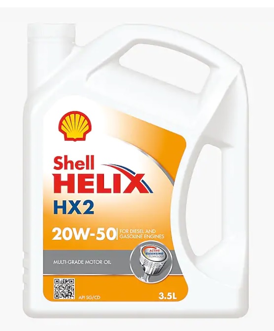 Aceite Shell Helix para motor gasolina SAE 20W50 HX2 3.5 Litros