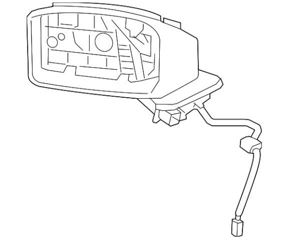 Retrovisor Izquierdo Mazda CX9 con punto ciego sin descarchador sin retractil autom. 2018 2019