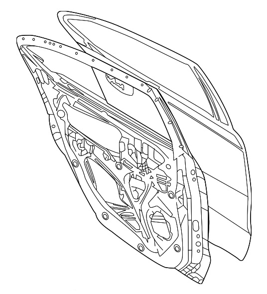 Puerta Lamina Izquierda Trasera Mitsubishi Mirage G4