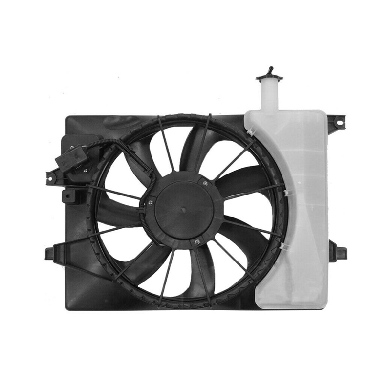 Ventilador de Radiador y AC Hyundai Elantra, Kia Forte, 1.8,2.0, Con Recipiente 2014 2016