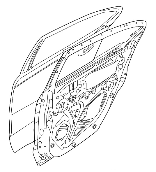 Puerta Lamina Derecha Trasera Mitsubishi Mirage G4