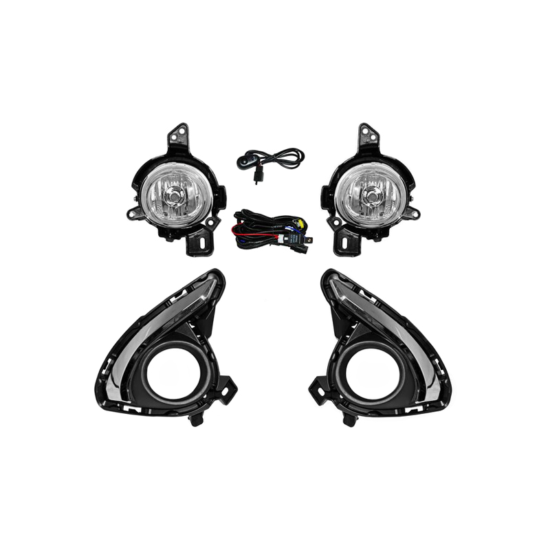 Kit de Neblineras Mazda 2 Skyactiv Halogeno Cobertor Con Moldura Cromada